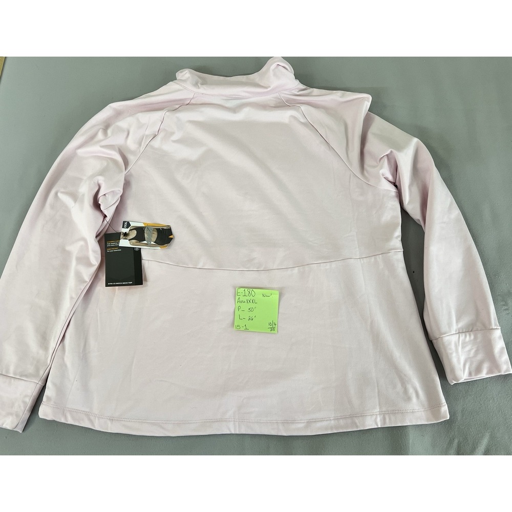 Avía Women's Mock Neck Long Sleeve Pull Over Top Sz XXXL‎ NWT Pink - Picture 11 of 11